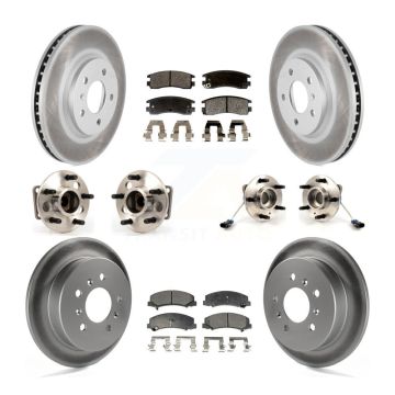 Front Rear Hub Bearing Coated Brake Rotor Pad Kit (10Pc) For Chevrolet Impala Monte Carlo KBB-111589