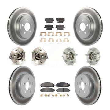 Front Rear Hub Bearing Coat Brake Rotor Pads Kit (10Pc) For Chrysler 300 Dodge Challenger KBB-111599