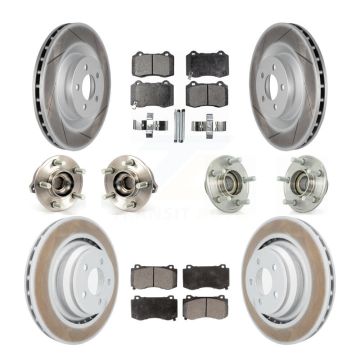 Front Rear Hub Bearing Coated Brake Rotor & Pad Kit (10Pc) For Dodge Chrysler 300 Charger KBB-111603