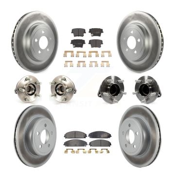 Front Rear Hub Bearing Coat Brake Rotor Pads Kit (10Pc) For Chrysler 300 Dodge Challenger KBB-111609