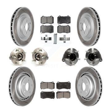 Front Rear Hub Bearing Coated Brake Rotor & Pad Kit (10Pc) For Dodge Chrysler 300 Charger KBB-111614
