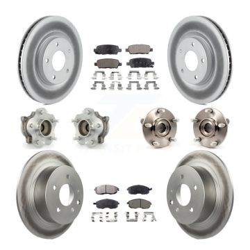 Front Rear Hub Bearing Coated Brake Rotor Pad Kit (10Pc) For Nissan Sentra SE-R with 2.5L KBB-111639