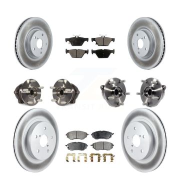 Front Rear Hub Bearing Coated Disc Brake Rotor & Pad Kit (10Pc) For Subaru Outback Legacy KBB-111701