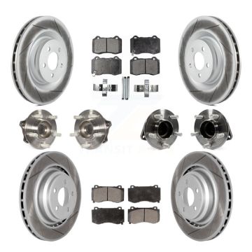 Front Rear Hub Bearing Coated Brake Rotor And Pad Kit (10Pc) For Dodge Charger Challenger KBB-111729