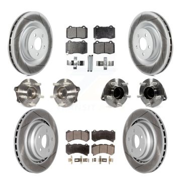 Front Rear Hub Bearing Coated Brake Rotor And Pad Kit (10Pc) For Dodge Challenger Charger KBB-111732