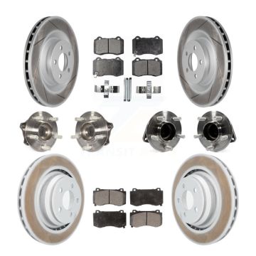 Front Rear Hub Bearing Coated Brake Rotor And Pad Kit (10Pc) For Dodge Charger Challenger KBB-111733