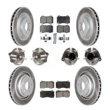 Front Rear Hub Bearing Coated Brake Rotor And Pad Kit (10Pc) For Dodge Charger Challenger KBB-111735