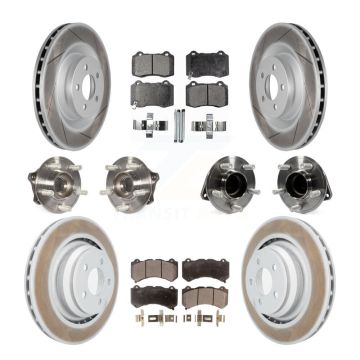 Front Rear Hub Bearing Coated Brake Rotor And Pad Kit (10Pc) For Dodge Challenger Charger KBB-111737