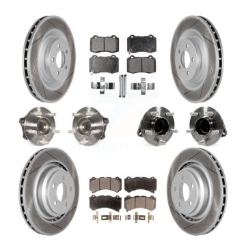 Front Rear Hub Bearing Coated Brake Rotor And Pad Kit (10Pc) For Dodge Challenger Charger KBB-111738