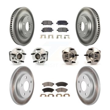 Front Rear Hub Bearing Coated Brake Rotor And Pad Kit (10Pc) For Pontiac Grand Prix Buick KBB-111742