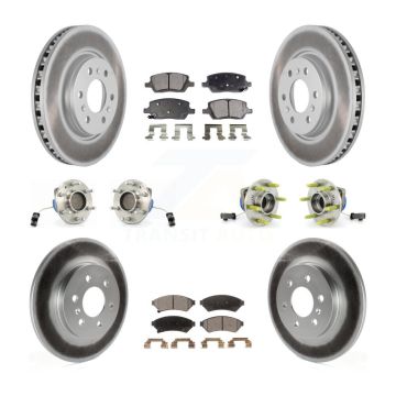Front Rear Hub Bearing Coated Brake Rotor & Pads Kit (10Pc) For Pontiac Montana Chevrolet KBB-111747