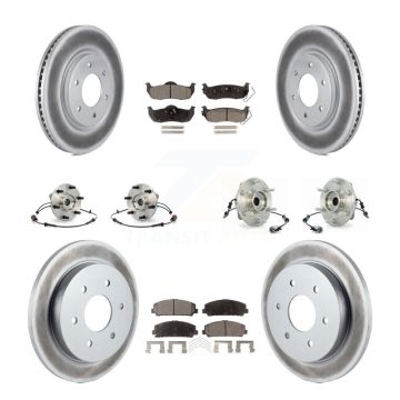 Front Rear Hub Bearing Coat Brake Rotor Pads Kit (10Pc) For 2007 INFINITI QX56 From 04 07 KBB-111751