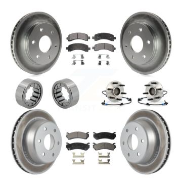 Front Rear Hub Bearing Coat Brake Rotor Pads Shoe Kit (10Pc) For Chevrolet Avalanche 1500 KBB-111799