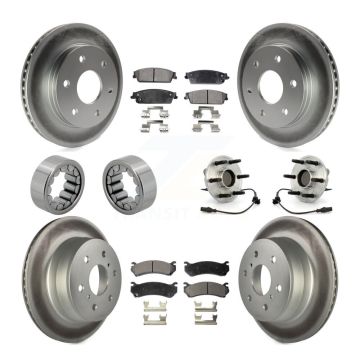 Front Rear Hub Bearing Coat Brake Rotor Pads Shoe Kit (10Pc) For Chevrolet Silverado 1500 KBB-111807