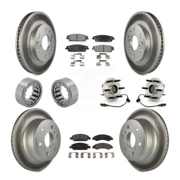 Front Rear Hub Bearing Coat Brake Rotor Pad Shoe Kit (10Pc) For Chevrolet GMC Sierra 1500 KBB-111809