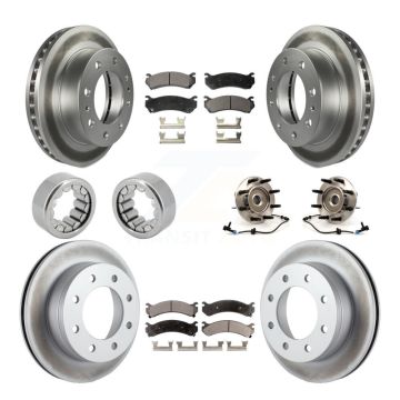 Front Rear Hub Bearing Coat Brake Rotor Pads Shoe Kit (10Pc) For Hummer H2 Chevrolet 2500 KBB-111899