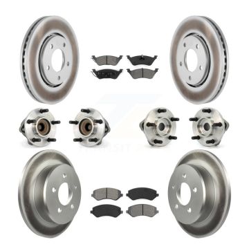 Front Rear Hub Bearing Coat Brake Rotor Pad Kit (10Pc) For Dodge Caravan Grand Chrysler & KBB-111978