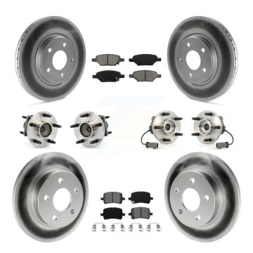 Front Rear Hub Bearing Coated Brake Rotor Pads Kit (10Pc) For Chevrolet Cobalt Saturn Ion KBB-112004