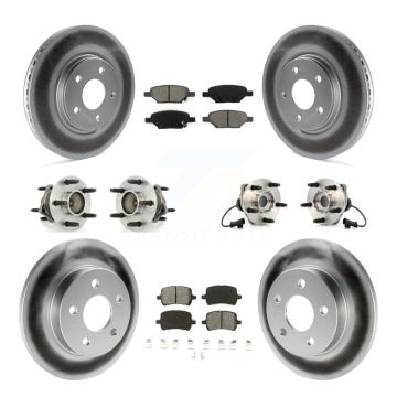 Front Rear Hub Bearing Coated Brake Rotor Pads Kit (10Pc) For Chevrolet Malibu Pontiac G6 KBB-112016