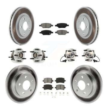 Front Rear Hub Bearing Coated Brake Rotor Pads Kit (10Pc) For Chevrolet Malibu Pontiac G6 KBB-112018