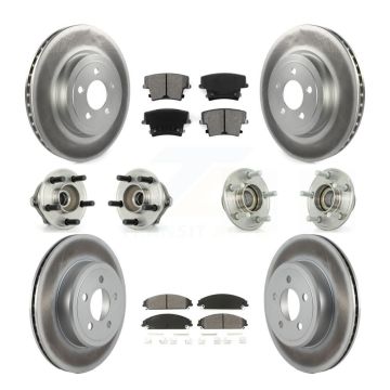 Front Rear Hub Bearing Coated Brake Rotor & Pad Kit (10Pc) For Chrysler 300 Dodge Charger KBB-112031