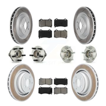 Front Rear Hub Bearing Coated Brake Rotor & Pad Kit (10Pc) For Chrysler 300 Dodge Charger KBB-112035