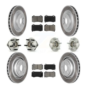 Front Rear Hub Bearing Coated Brake Rotor & Pad Kit (10Pc) For Chrysler 300 Dodge Charger KBB-112036