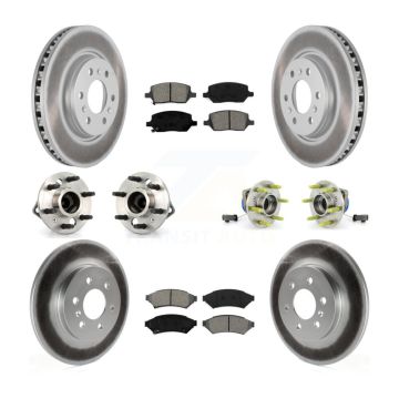 Front Rear Hub Bearing Coated Brake Rotor & Pads Kit (10Pc) For Pontiac Montana Chevrolet KBB-112045