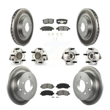 Front Rear Hub Bearing Coat Brake Rotor Pad Kit (10Pc) For Chrysler Dodge Sebring Avenger KBB-112082