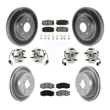 Front Rear Hub Bearing Coat Brake Rotor Pads Kit (10Pc) For Chevrolet Equinox Pontiac Vue KBB-112111