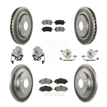 Front Rear Bearing Coat Brake Rotor Pads Kit (10Pc) For Dodge Grand Caravan Chrysler Town KBB-112112