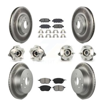Front Rear Hub Bearing Coated Brake Rotor Pads Kit (10Pc) For 2005-2007 Nissan Murano AWD KBB-112116
