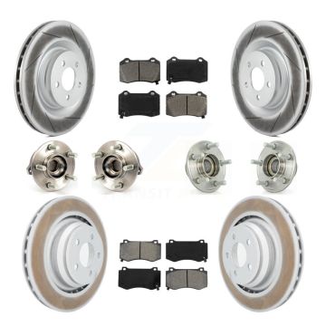 Front Rear Hub Bearing Coated Brake Rotor & Pad Kit (10Pc) For Dodge Chrysler 300 Charger KBB-112120