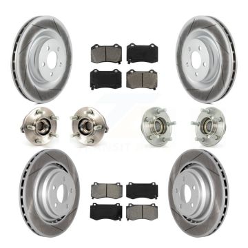 Front Rear Hub Bearing Coated Brake Rotor & Pad Kit (10Pc) For Dodge Chrysler 300 Charger KBB-112121