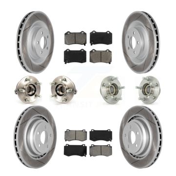 Front Rear Hub Bearing Coated Brake Rotor & Pad Kit (10Pc) For Dodge Chrysler 300 Charger KBB-112123