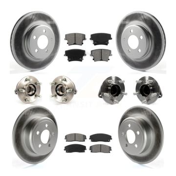 Front Rear Hub Bearing Coated Brake Rotor & Pad Kit (10Pc) For Chrysler 300 Dodge Charger KBB-112127
