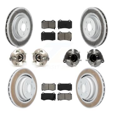 Front Rear Hub Bearing Coated Brake Rotor & Pad Kit (10Pc) For Dodge Chrysler 300 Charger KBB-112130
