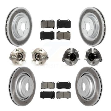 Front Rear Hub Bearing Coated Brake Rotor & Pad Kit (10Pc) For Dodge Chrysler 300 Charger KBB-112131