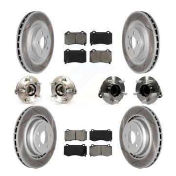 Front Rear Hub Bearing Coated Brake Rotor & Pad Kit (10Pc) For Dodge Chrysler 300 Charger KBB-112133
