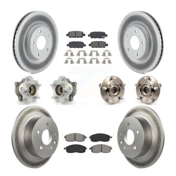 Front Rear Hub Bearing Coated Brake Rotor Pad Kit (10Pc) For Nissan Sentra SE-R with 2.5L KBB-112168