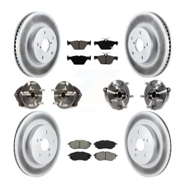 Front Rear Hub Bearing Coated Disc Brake Rotor Pad Kit (10Pc) For 2015 Subaru Legacy 2.5L KBB-112239