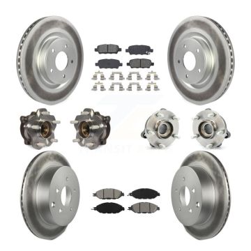 Front Rear Hub Bearing Coat Brake Rotor Pads Kit (10Pc) For Nissan Pathfinder Murano QX60 KBB-112242