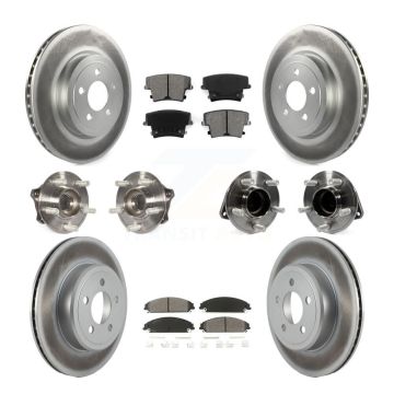 Front Rear Hub Bearing Coated Brake Rotor Pad Kit (10Pc) For Dodge Charger Challenger 300 KBB-112256