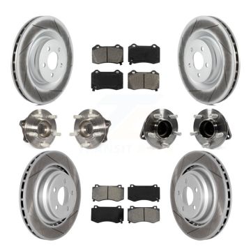 Front Rear Hub Bearing Coated Brake Rotor And Pad Kit (10Pc) For Dodge Charger Challenger KBB-112260