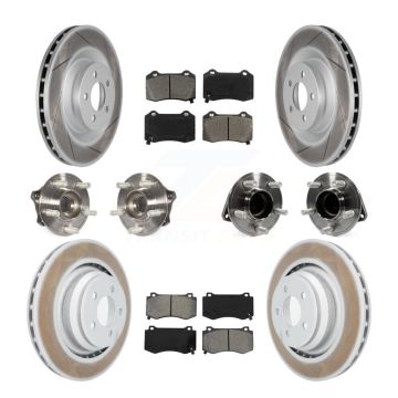 Front Rear Hub Bearing Coated Brake Rotor And Pad Kit (10Pc) For Dodge Charger Challenger KBB-112262