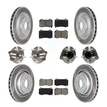 Front Rear Hub Bearing Coated Brake Rotor And Pad Kit (10Pc) For Dodge Charger Challenger KBB-112264