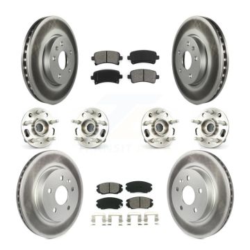 Front Rear Hub Bearing Coat Brake Rotor Pads Kit (10Pc) For Chevrolet Impala Malibu Buick KBB-112301