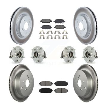 Front Rear Bearing Coated Brake Rotor & Pads Kit (10Pc) For 2009-2013 Suzuki Grand Vitara KBB-112304