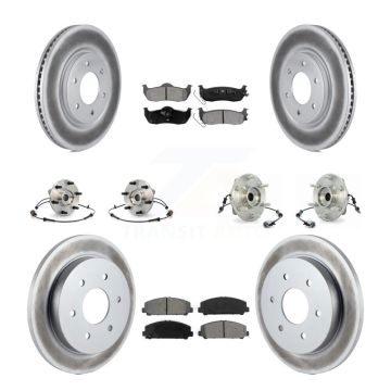 Front Rear Hub Bearing Coat Brake Rotor Pads Kit (10Pc) For 2007 INFINITI QX56 From 04 07 KBB-112313