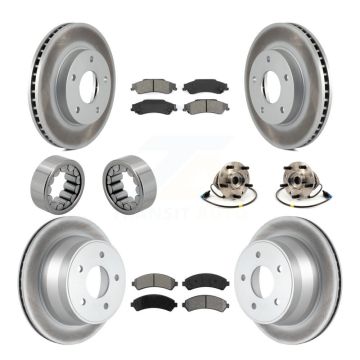 Front Rear Hub Bearing Coat Brake Rotor Pads Shoe Kit (10Pc) For Chevrolet GMC Blazer S10 KBB-112341